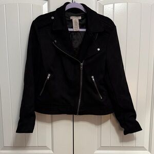 Philosophy Black Leather Biker Jacket